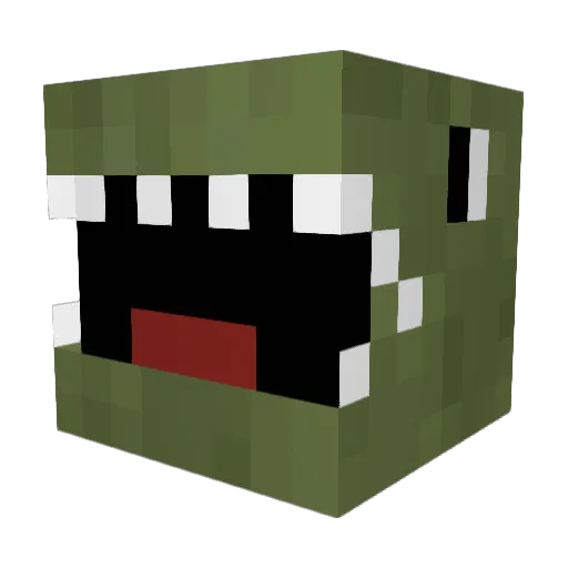 alltheLost Minecraft avatar head, 3D render