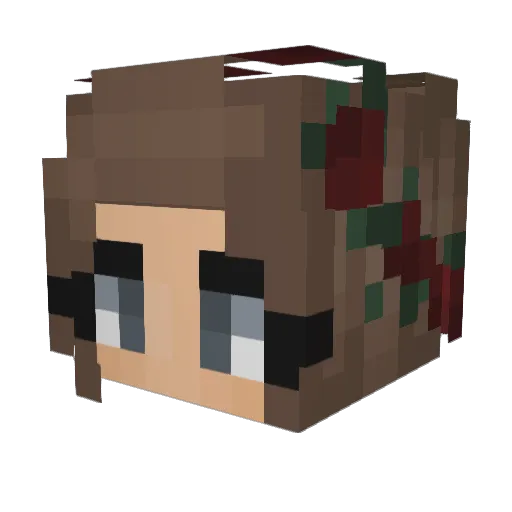 allthingsevil Minecraft avatar head, 3D render