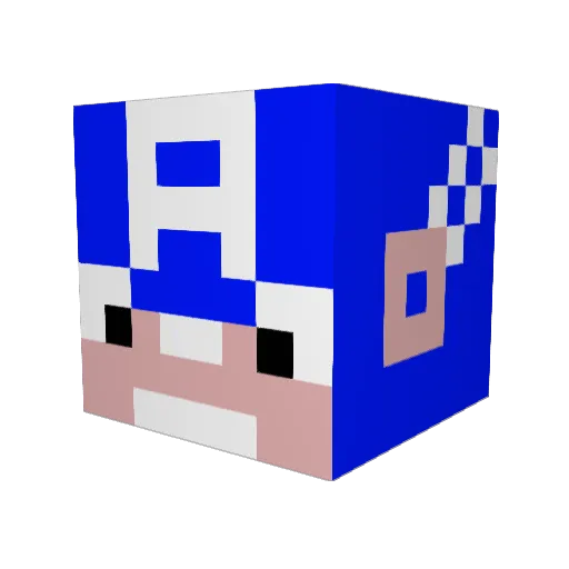 alluponz Minecraft avatar head, 3D render
