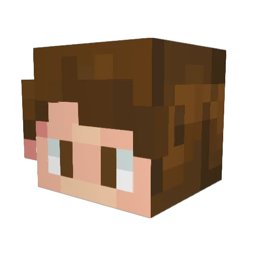 allurras Minecraft avatar head, 3D render