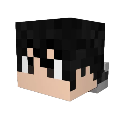 alluse_kmk Minecraft avatar head, 3D render