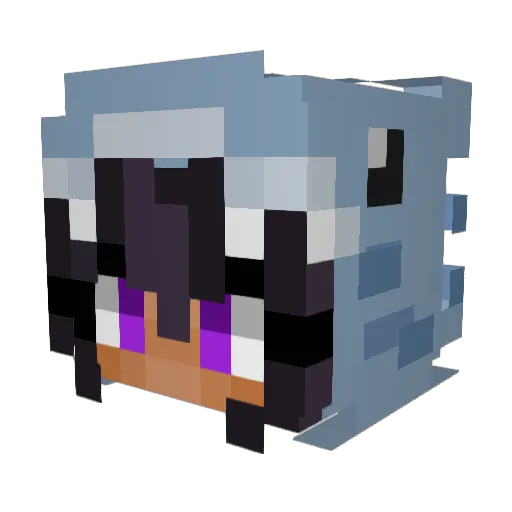 alluty Minecraft avatar head, 3D render