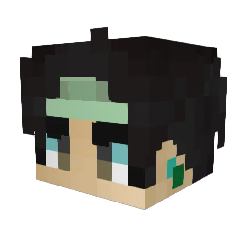 allxw Minecraft avatar head, 3D render