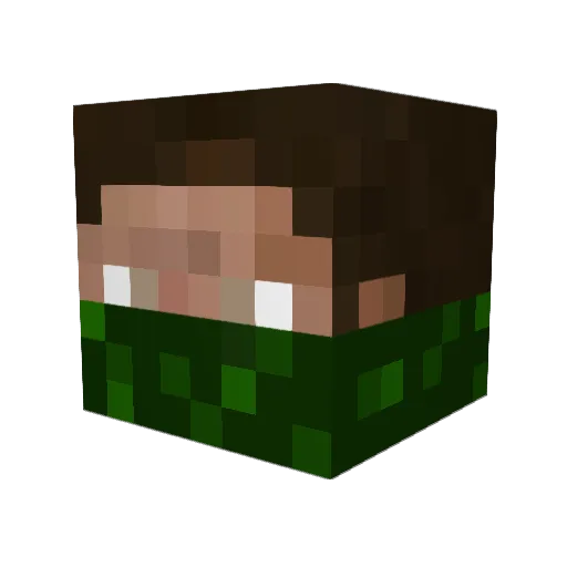 allyafro Minecraft avatar head, 3D render