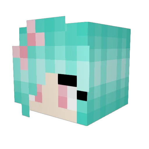 allycat19q Minecraft avatar head, 3D render