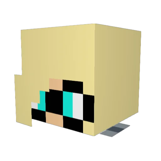 allydiah Minecraft avatar head, 3D render