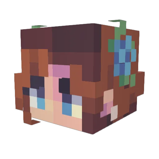 allyrcc Minecraft avatar head, 3D render