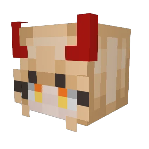 allyrosed Minecraft avatar head, 3D render