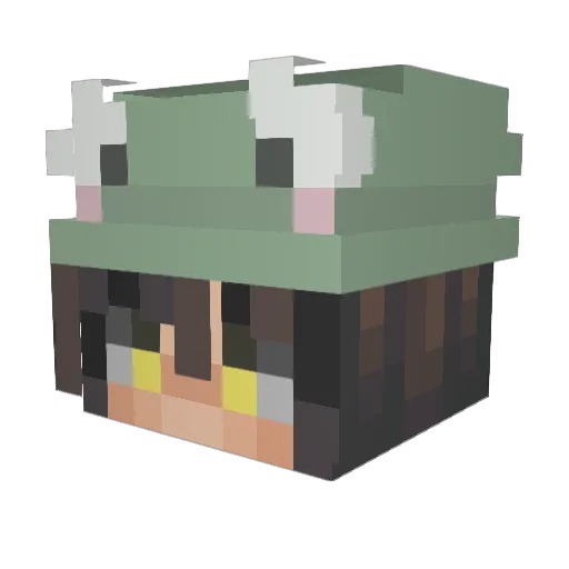 allyssamattress Minecraft avatar head, 3D render