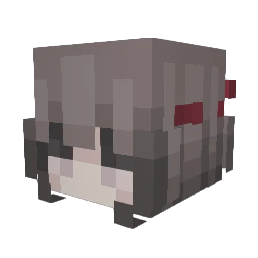 allyu Minecraft avatar head, 3D render