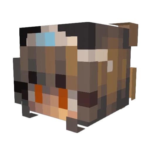 alm1902 Minecraft avatar head, 3D render