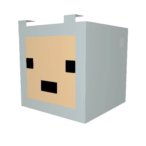 almanet Minecraft avatar head, 3D render
