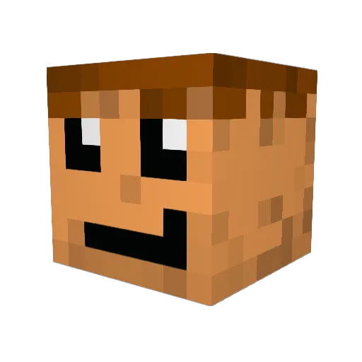 almaregina Minecraft avatar head, 3D render