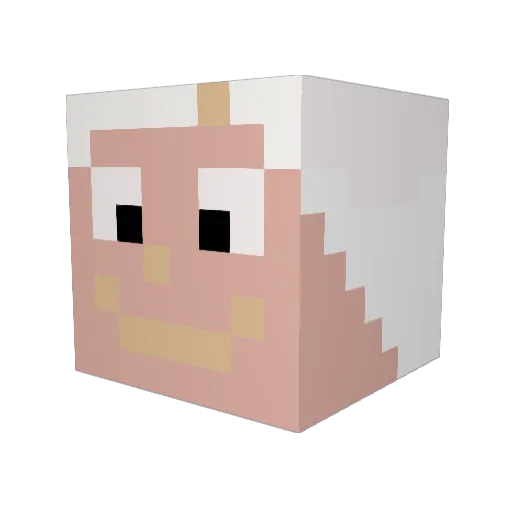 almcleish Minecraft avatar head, 3D render