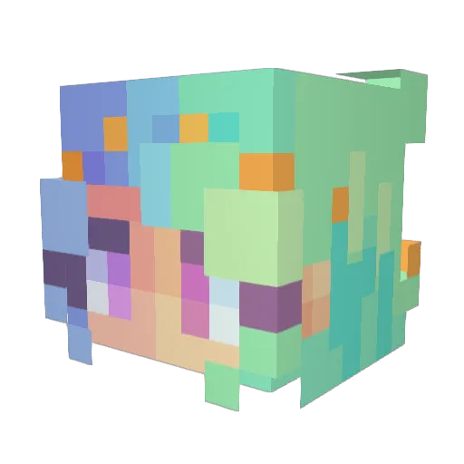 alminu Minecraft avatar head, 3D render