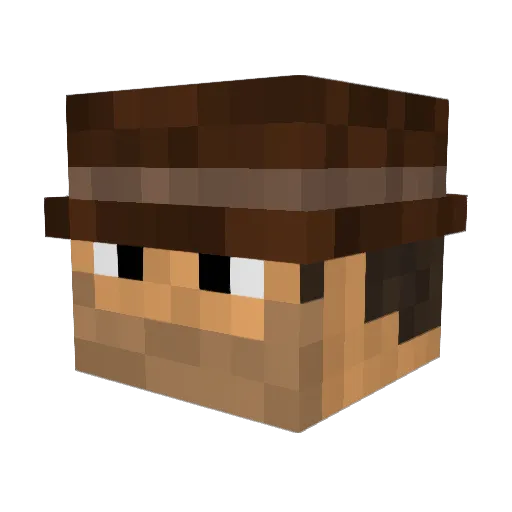 almlys Minecraft avatar head, 3D render