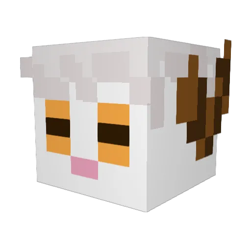 almond09 Minecraft avatar head, 3D render