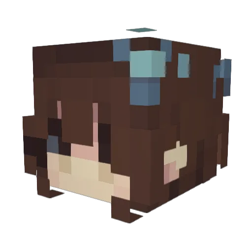 almond10 Minecraft avatar head, 3D render