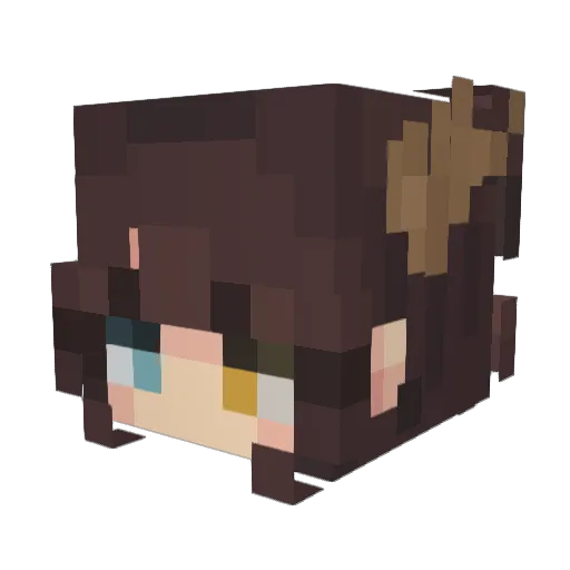 almonddd Minecraft avatar head, 3D render