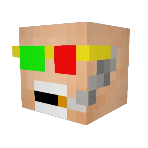 almondsalmon Minecraft avatar head, 3D render