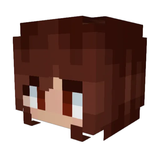 almondtoast Minecraft avatar head, 3D render