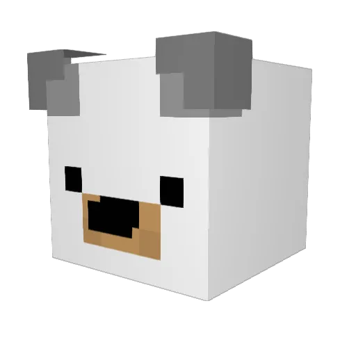 almostliam Minecraft avatar head, 3D render