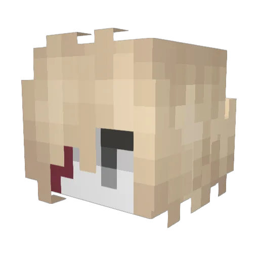 almostworkedout Minecraft avatar head, 3D render