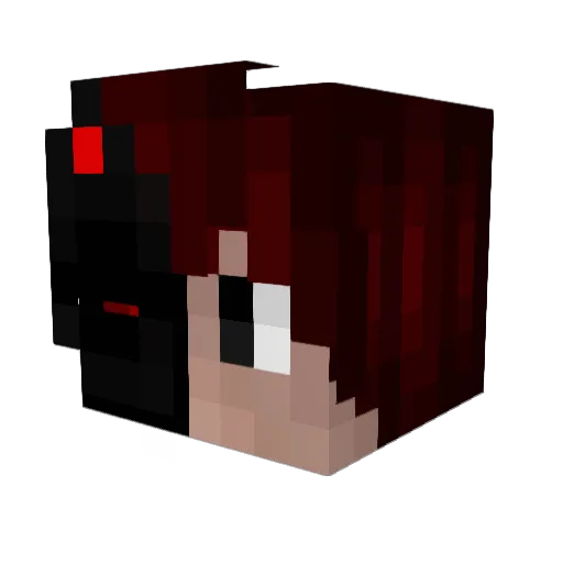 almuchu Minecraft avatar head, 3D render