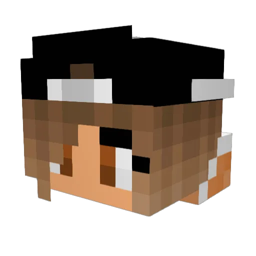 almuliinii Minecraft avatar head, 3D render