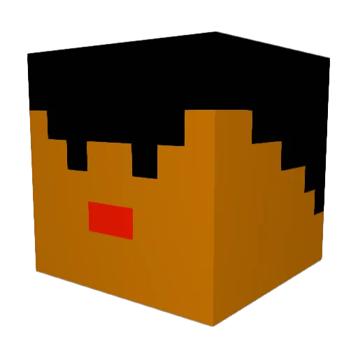 alobaidli Minecraft avatar head, 3D render