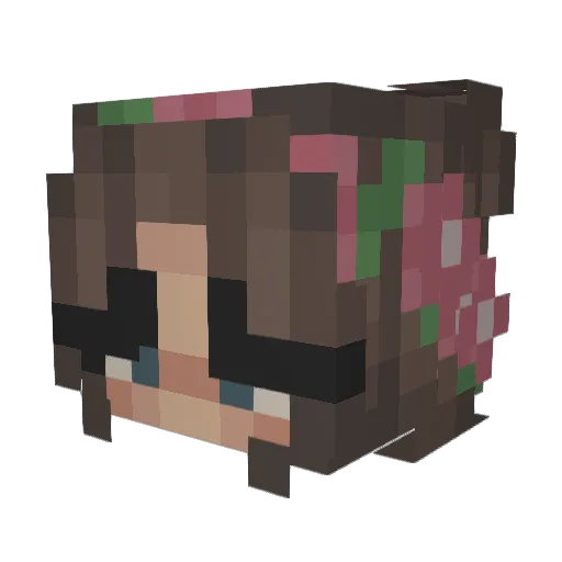 alohamae Minecraft avatar head, 3D render
