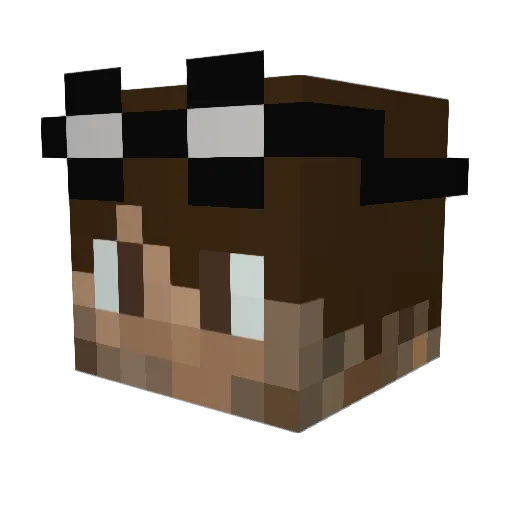 aloir Minecraft avatar head, 3D render