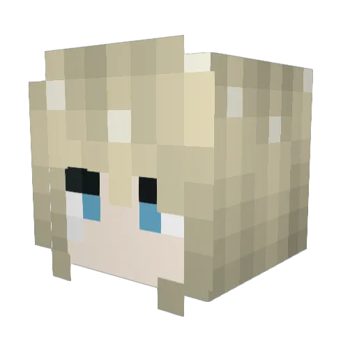 alois_transy Minecraft avatar head, 3D render