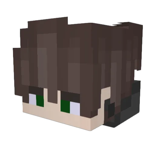 alokerosek Minecraft avatar head, 3D render