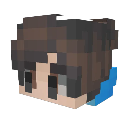 aloomativ Minecraft avatar head, 3D render
