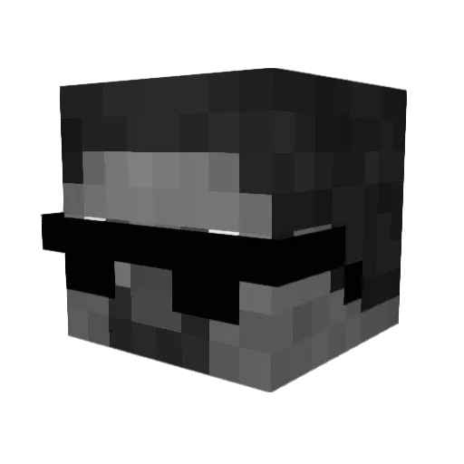 alooooshi Minecraft avatar head, 3D render