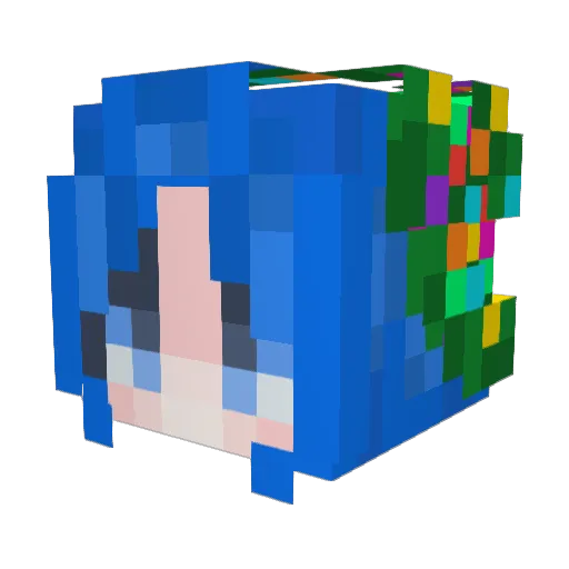 alorasaurus_ Minecraft avatar head, 3D render