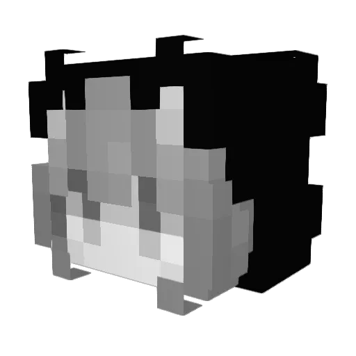 aloriia Minecraft avatar head, 3D render
