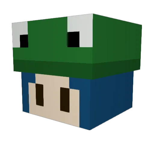 alosteria Minecraft avatar head, 3D render