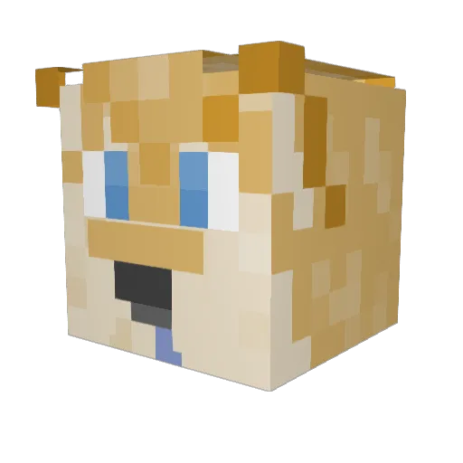 alotlikedogs Minecraft avatar head, 3D render