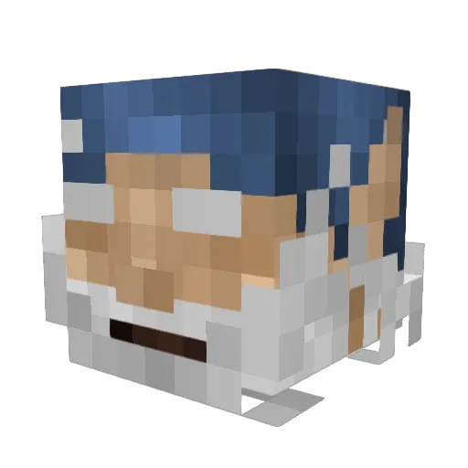 aloube Minecraft avatar head, 3D render