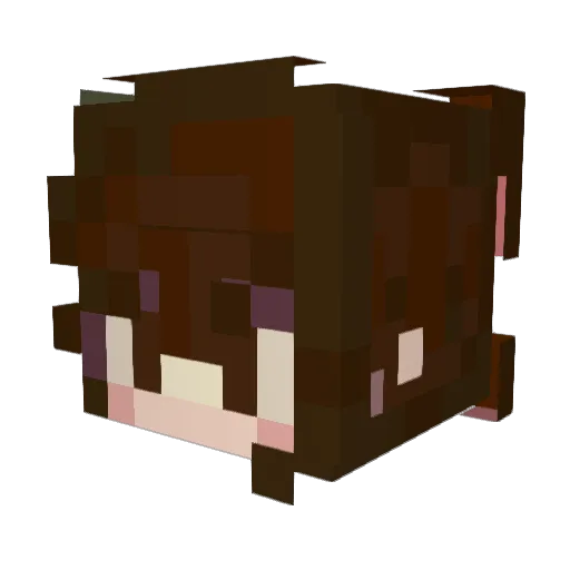 aloveras Minecraft avatar head, 3D render