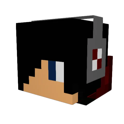 alowaifi Minecraft avatar head, 3D render