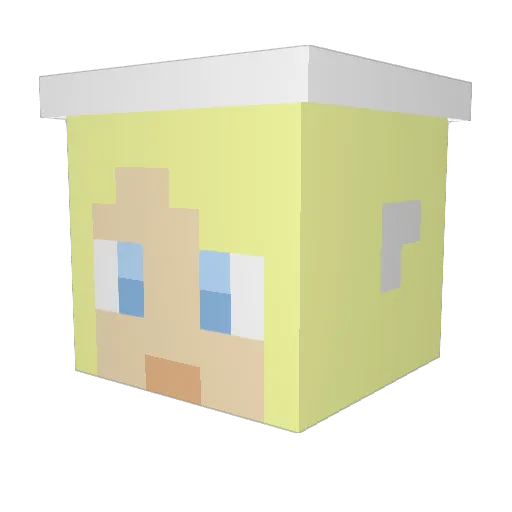 alp0324 Minecraft avatar head, 3D render