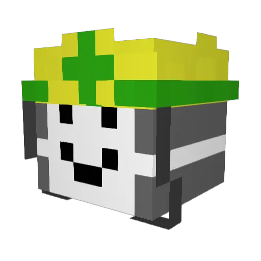 alpaca128 Minecraft avatar head, 3D render