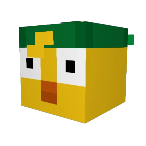 alpakkin Minecraft avatar head, 3D render