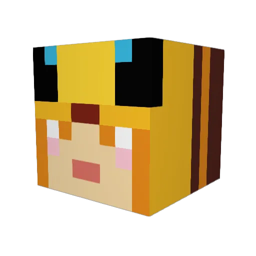 alpertornaci Minecraft avatar head, 3D render