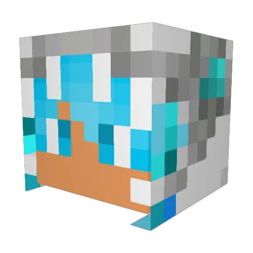 alpha2002 Minecraft avatar head, 3D render