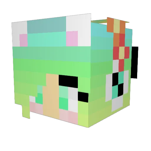 alpha2275 Minecraft avatar head, 3D render
