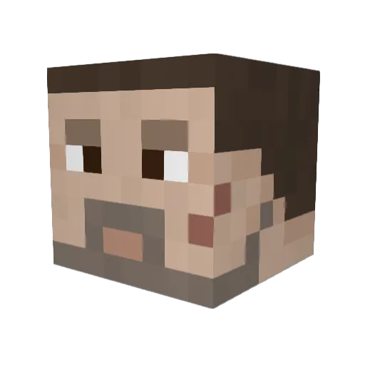 alpha424 Minecraft avatar head, 3D render
